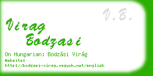 virag bodzasi business card